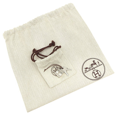 エルメス HERMES ピコタンロックMM カザック ゴールド×エトゥープ×ナタ トリヨンクレマンス ハンドバッグ シルバー金具 茶 グレージュ オフホワイト