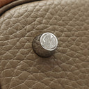 エルメス HERMES ピコタンロックMM カザック ゴールド×エトゥープ×ナタ トリヨンクレマンス ハンドバッグ シルバー金具 茶 グレージュ オフホワイト