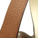 エルメス HERMES ピコタンロックMM カザック ゴールド×エトゥープ×ナタ トリヨンクレマンス ハンドバッグ シルバー金具 茶 グレージュ オフホワイト