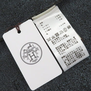 エルメス HERMES カモフラ柄ニット ブラウン×ブルー ウール ナイロン レーヨン 14036 セーター 茶 長袖 ハイネック タートルネック