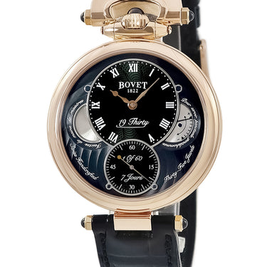 ボヴェ Bovet フルリエ 19Thirty ナインティーンサーティ NTS0015 手巻き メンズ K18RG無垢 グリーン ギョーシェ