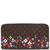 ルイヴィトン LOUIS VUITTON LV × TM ジッピー ウォレット M14162 モノグラム モノグラムキャンバス 長財布 ゴールド金具 茶 ラウンドファスナー 村上隆