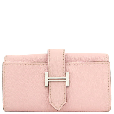 エルメス HERMES ベアン 4連キーケース ローズサクラ シェーブル キーケース シルバー金具