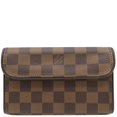 ルイヴィトン LOUIS VUITTON ポシェット フロランティーヌ N51856 ダミエエベヌ ダミエキャンバス ウエストバッグ ゴールド金具 茶 ウエストポーチ ベルトバッグ
