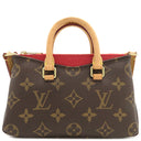 ルイヴィトン LOUIS VUITTON ナノ パラス M61254 スリーズ モノグラムキャンバス ショルダーバッグ ゴールド金具 赤 茶 斜め掛け