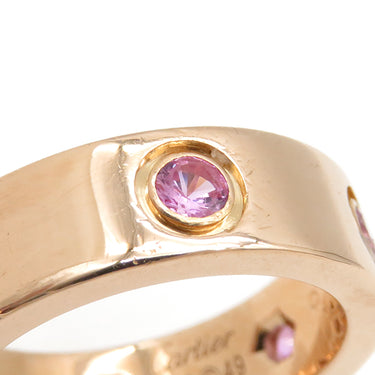 カルティエ Cartier ラブリング フル ピンクサファイア ピンクゴールド K18PG ピンクサファイア #49(JP9) リング 指輪 LOVE Ring 750 18K PG 18金 8.5号