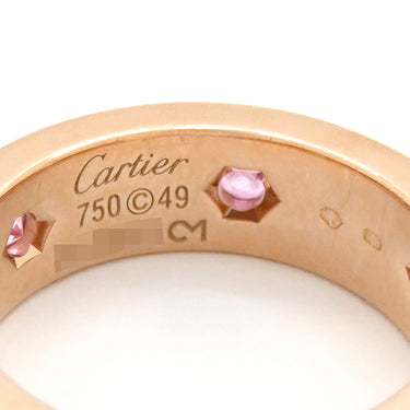 カルティエ Cartier ラブリング フル ピンクサファイア ピンクゴールド K18PG ピンクサファイア #49(JP9) リング 指輪 LOVE Ring 750 18K PG 18金 8.5号