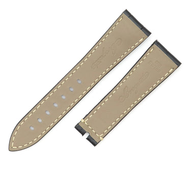 ブレゲ BREGUET マリーン2 クロノ 5827用 ブラック クロコダイル 腕時計パーツ 未使用 純正クロコ ベルト ストラップ バンド 22mm ブラック 黒 白ステッチ