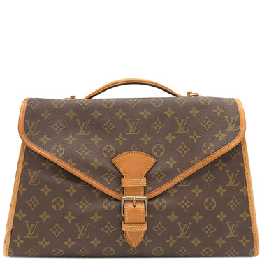 ルイヴィトン LOUIS VUITTON ビバリー M51121 モノグラム モノグラムキャンバス ブリーフケース ゴールド金具 茶 ビジネスバッグ ショルダーストラップ欠品