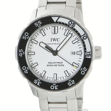 IWC IWC アクアタイマー オートマティック 2000 IW356809 自動巻き メンズ ホワイト 白 黒 逆回転防止ベゼル