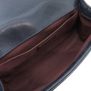 シャネル CHANEL ボーイシャネル ネイビー レザー ショルダーバッグ ガンメタル金具 紺 チェーン