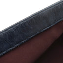 シャネル CHANEL ボーイシャネル ネイビー レザー ショルダーバッグ ガンメタル金具 紺 チェーン