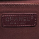 シャネル CHANEL ボーイシャネル ネイビー レザー ショルダーバッグ ガンメタル金具 紺 チェーン