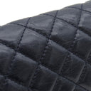 シャネル CHANEL ボーイシャネル ネイビー レザー ショルダーバッグ ガンメタル金具 紺 チェーン