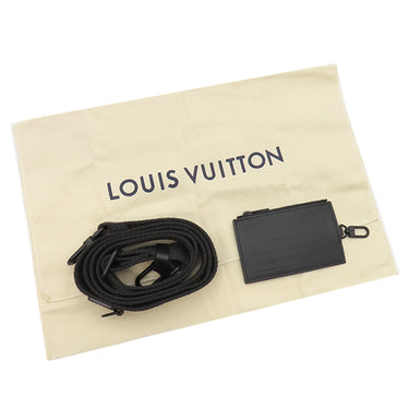 ルイヴィトン LOUIS VUITTON メッセンジャー ヴォワヤージュ M59329 ノワール グレインレザー ショルダーバッグ ブラック金具 黒 LVアエログラム
