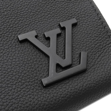 ルイヴィトン LOUIS VUITTON メッセンジャー ヴォワヤージュ M59329 ノワール グレインレザー ショルダーバッグ ブラック金具 黒 LVアエログラム