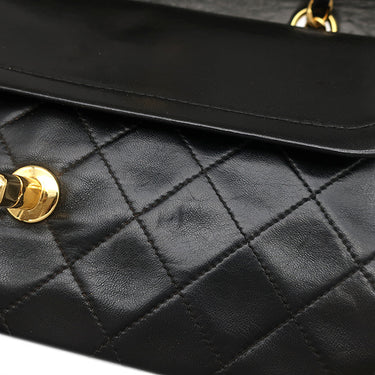 シャネル CHANEL マトラッセ 23 Wチェーン A01113 ブラック レザー ショルダーバッグ ゴールド金具 黒 ダブルフラップ ダブルチェーン