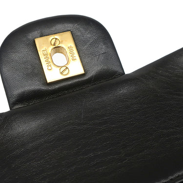 シャネル CHANEL マトラッセ 23 Wチェーン A01113 ブラック レザー ショルダーバッグ ゴールド金具 黒 ダブルフラップ ダブルチェーン