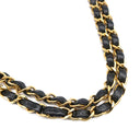 シャネル CHANEL マトラッセ 23 Wチェーン A01113 ブラック レザー ショルダーバッグ ゴールド金具 黒 ダブルフラップ ダブルチェーン