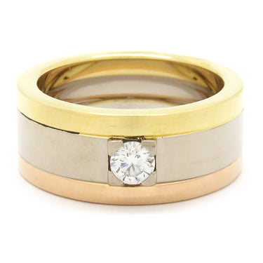 カルティエ Cartier スリーカラー ダイヤ ホワイトゴールドXイエローゴールドXピンクゴールド K18WG K18YG K18PG ダイヤモンド #52(JP12) リング 指輪 3カラー 750 18金 10号