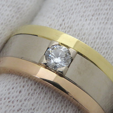 カルティエ Cartier スリーカラー ダイヤ ホワイトゴールドXイエローゴールドXピンクゴールド K18WG K18YG K18PG ダイヤモンド #52(JP12) リング 指輪 3カラー 750 18金 10号