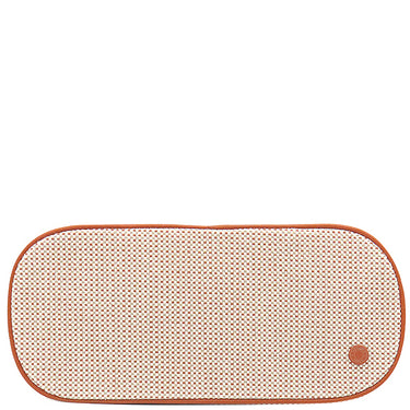 エルメス HERMES エスカル コニャック コットン レザー ポーチ シルバー金具 茶 バス用ポーチ コスメポーチ