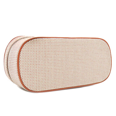 エルメス HERMES エスカル コニャック コットン レザー ポーチ シルバー金具 茶 バス用ポーチ コスメポーチ