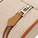 エルメス HERMES エスカル コニャック コットン レザー ポーチ シルバー金具 茶 バス用ポーチ コスメポーチ