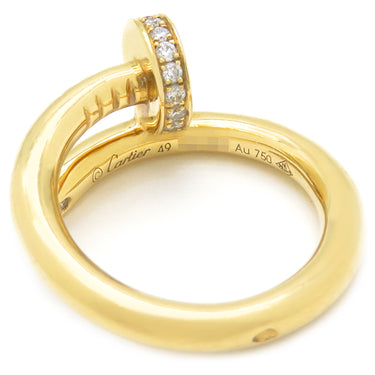カルティエ Cartier ジュストアンクル ダイヤ B4216949 イエローゴールド K18YG ダイヤモンド #49(JP9) リング 指輪 750 JUSTE UN CLOU