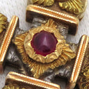 カッツァニーガ CAZZANIGA ルビー クロス ペンダント イエローゴールドXホワイトゴールド K18YG K18WG ルビー ダイヤモンド ネックレス 十字架モチーフ