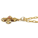 カッツァニーガ CAZZANIGA ルビー クロス ペンダント イエローゴールドXホワイトゴールド K18YG K18WG ルビー ダイヤモンド ネックレス 十字架モチーフ