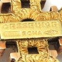 カッツァニーガ CAZZANIGA ルビー クロス ペンダント イエローゴールドXホワイトゴールド K18YG K18WG ルビー ダイヤモンド ネックレス 十字架モチーフ