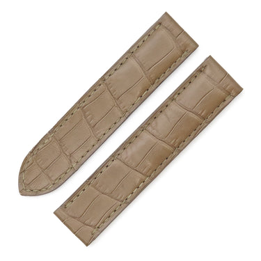 カルティエ Cartier ベージュ クロコダイル 腕時計パーツ 純正 替え クロコ バンド ベルト ストラップ Dバックル用 18ｍｍ ベージュ