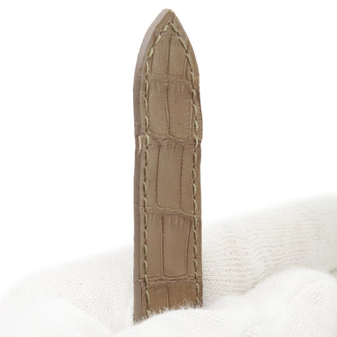 カルティエ Cartier ベージュ クロコダイル 腕時計パーツ 純正 替え クロコ バンド ベルト ストラップ Dバックル用 18ｍｍ ベージュ