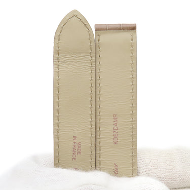 カルティエ Cartier ベージュ クロコダイル 腕時計パーツ 純正 替え クロコ バンド ベルト ストラップ Dバックル用 18ｍｍ ベージュ