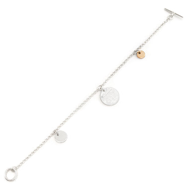 エルメス HERMES エクスリブリス PM シルバーXピンクゴールド シルバー925 K18PG SH ブレスレット SV925 Au750 K18PG