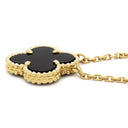 ヴァンクリーフアーペル Van Cleef & Arpels ヴィンテージ アルハンブラ ペンダント VCARA45800 ブラックXイエローゴールド K18YG オニキス ネックレス 黒 Au750 18K