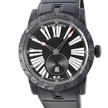 腕時計 ロジェデュブイ ROGER DUBUIS エクスカリバー42 カーボン DBEX0509 自動巻き メンズ スモセコ ブラック ローマン