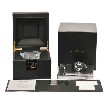 腕時計 ロジェデュブイ ROGER DUBUIS エクスカリバー42 カーボン DBEX0509 自動巻き メンズ スモセコ ブラック ローマン