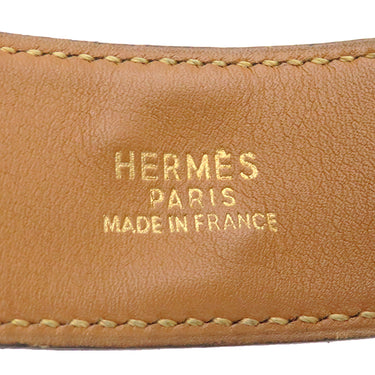 エルメス HERMES メドール ベージュ オーストリッチ GP 14038 ブレスレット ゴールド金具