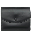 エルメス HERMES コンパクト ウォレット ブラック ボックスカーフ 三つ折り財布 ゴールド金具 黒 ミニ財布