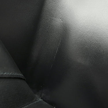 エルメス HERMES コンパクト ウォレット ブラック ボックスカーフ 三つ折り財布 ゴールド金具 黒 ミニ財布