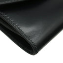 エルメス HERMES コンパクト ウォレット ブラック ボックスカーフ 三つ折り財布 ゴールド金具 黒 ミニ財布