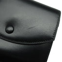 エルメス HERMES コンパクト ウォレット ブラック ボックスカーフ 三つ折り財布 ゴールド金具 黒 ミニ財布