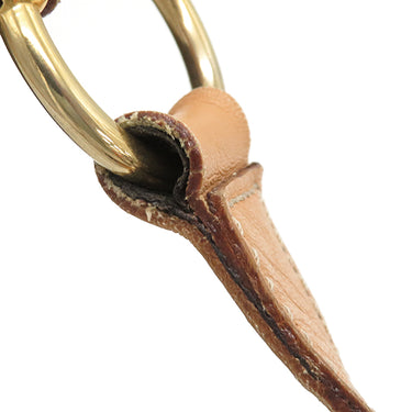 セリーヌ CELINE マカダム ブラウン PVC レザー ショルダーバッグ ゴールド金具 茶