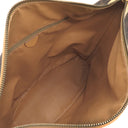 セリーヌ CELINE マカダム ブラウン PVC レザー ショルダーバッグ ゴールド金具 茶