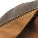 セリーヌ CELINE マカダム ブラウン PVC レザー ショルダーバッグ ゴールド金具 茶