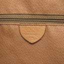 セリーヌ CELINE マカダム ブラウン PVC レザー ショルダーバッグ ゴールド金具 茶