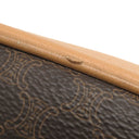 セリーヌ CELINE マカダム ブラウン PVC レザー ショルダーバッグ ゴールド金具 茶