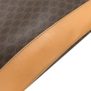 セリーヌ CELINE マカダム ブラウン PVC レザー ショルダーバッグ ゴールド金具 茶